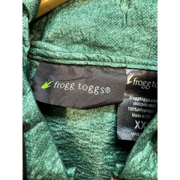 Frogg Toggs Mens Rain Button Front Hooded Jacket Long Sleeve Size XXL Mint Green - Picture 4 of 12